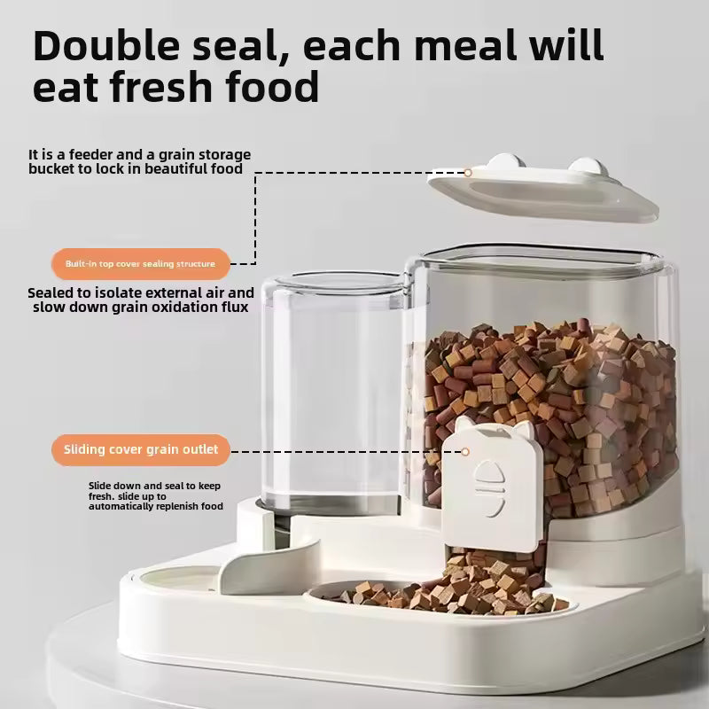 Automatic Dog Cat Feeder and Water Dispenser